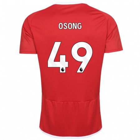 Kandiny Herren Detlef Esapa Osong #49 Rot Heimtrikot Trikot 2023/24 T-Shirt