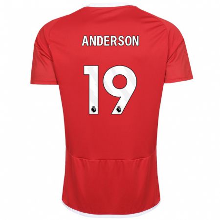 Kandiny Herren Becky Anderson #19 Rot Heimtrikot Trikot 2023/24 T-Shirt
