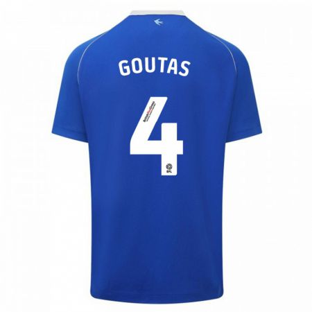Kandiny Herren Dimitrios Goutas #4 Blau Heimtrikot Trikot 2023/24 T-Shirt