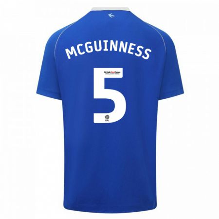 Kandiny Herren Mark Mcguinness #5 Blau Heimtrikot Trikot 2023/24 T-Shirt