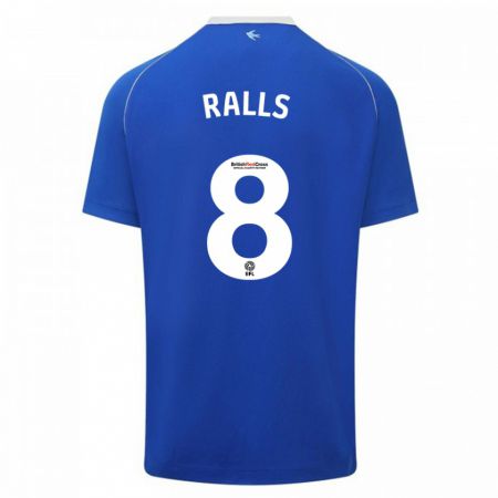 Kandiny Herren Joe Ralls #8 Blau Heimtrikot Trikot 2023/24 T-Shirt