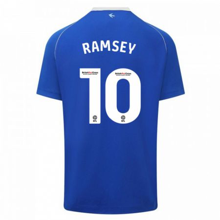 Kandiny Herren Aaron Ramsey #10 Blau Heimtrikot Trikot 2023/24 T-Shirt
