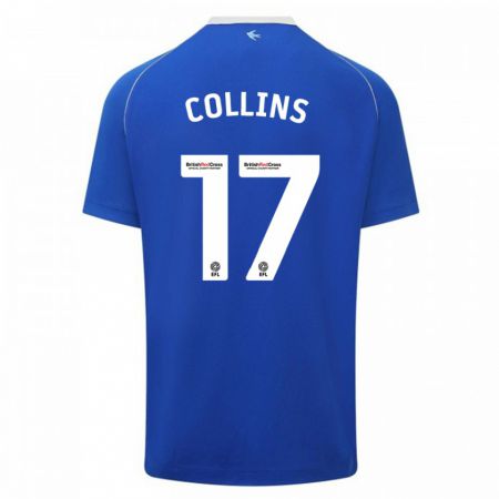 Kandiny Herren Jamilu Collins #17 Blau Heimtrikot Trikot 2023/24 T-Shirt