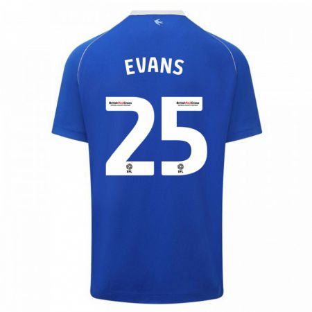 Kandiny Herren Kieron Evans #25 Blau Heimtrikot Trikot 2023/24 T-Shirt