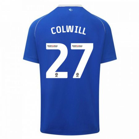 Kandiny Herren Rubin Colwill #27 Blau Heimtrikot Trikot 2023/24 T-Shirt