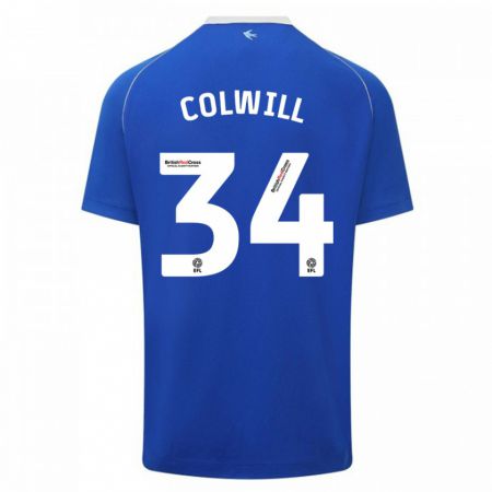 Kandiny Herren Joel Colwill #34 Blau Heimtrikot Trikot 2023/24 T-Shirt