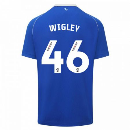 Kandiny Herren Morgan Wigley #46 Blau Heimtrikot Trikot 2023/24 T-Shirt