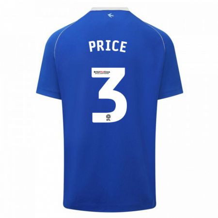 Kandiny Herren Ffion Price #3 Blau Heimtrikot Trikot 2023/24 T-Shirt