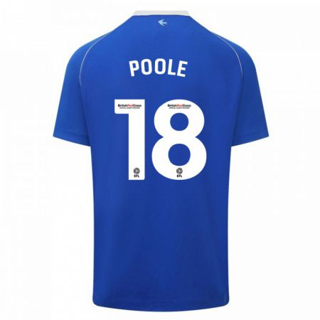 Kandiny Herren Phoebie Poole #18 Blau Heimtrikot Trikot 2023/24 T-Shirt