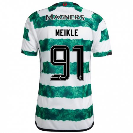 Kandiny Herren Jamie Meikle #91 Grün Heimtrikot Trikot 2023/24 T-Shirt