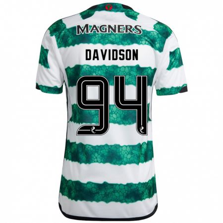 Kandiny Herren Alasdair Davidson #94 Grün Heimtrikot Trikot 2023/24 T-Shirt