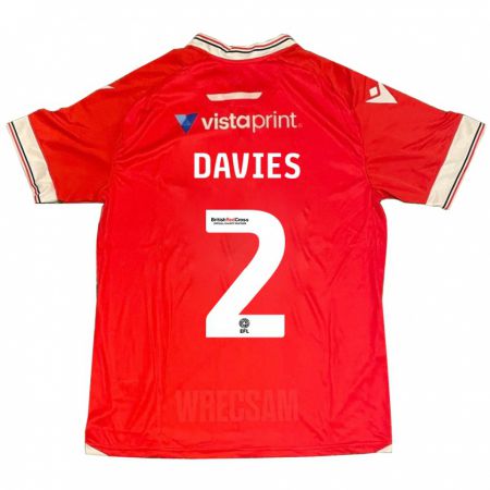Kandiny Herren Phoebe Davies #2 Rot Heimtrikot Trikot 2023/24 T-Shirt