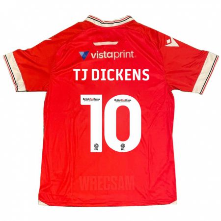 Kandiny Herren Tonicha Tj Dickens #10 Rot Heimtrikot Trikot 2023/24 T-Shirt