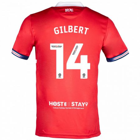 Kandiny Herren Alex Gilbert #14 Rot Heimtrikot Trikot 2023/24 T-Shirt