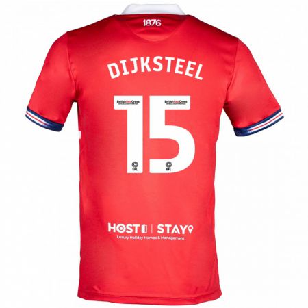 Kandiny Herren Anfernee Dijksteel #15 Rot Heimtrikot Trikot 2023/24 T-Shirt