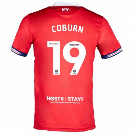 Kandiny Herren Josh Coburn #19 Rot Heimtrikot Trikot 2023/24 T-Shirt