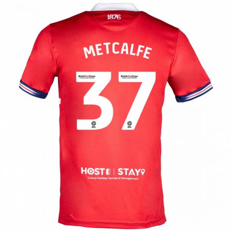 Kandiny Herren Max Metcalfe #37 Rot Heimtrikot Trikot 2023/24 T-Shirt