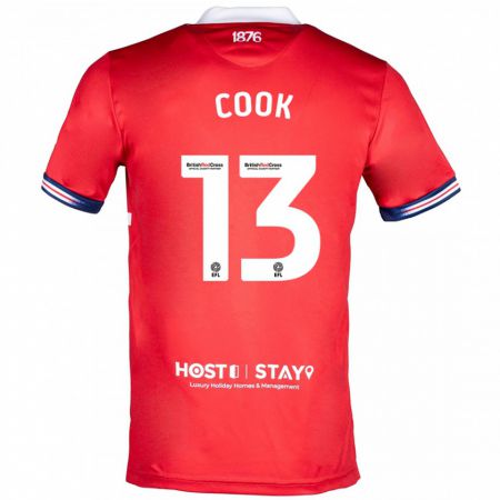 Kandiny Herren Ruby Cook #13 Rot Heimtrikot Trikot 2023/24 T-Shirt