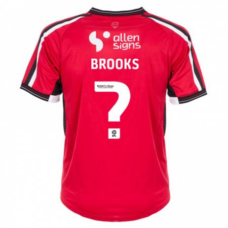 Kandiny Herren Billy Brooks #0 Rot Heimtrikot Trikot 2023/24 T-Shirt