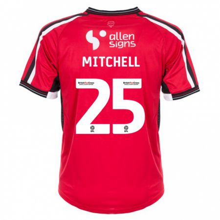 Kandiny Herren Alex Mitchell #25 Rot Heimtrikot Trikot 2023/24 T-Shirt