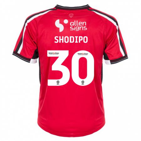 Kandiny Herren Olamide Shodipo #30 Rot Heimtrikot Trikot 2023/24 T-Shirt