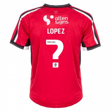 Kandiny Herren Jersey Lopez #0 Rot Heimtrikot Trikot 2023/24 T-Shirt