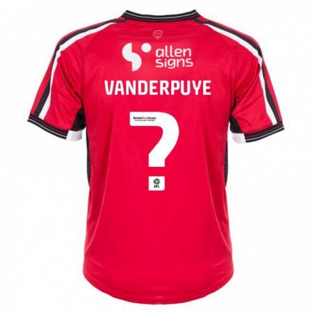Kandiny Herren Daniel Vanderpuye #0 Rot Heimtrikot Trikot 2023/24 T-Shirt
