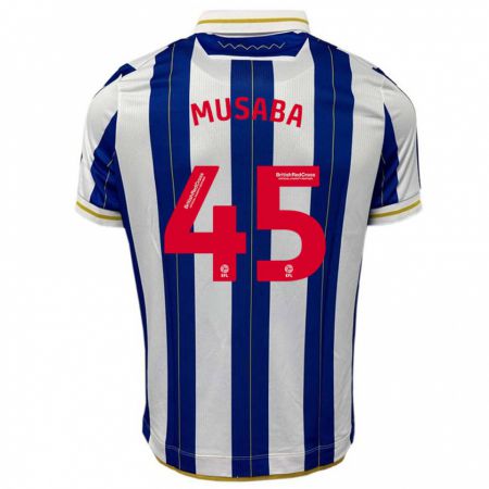 Kandiny Herren Anthony Musaba #45 Blau Weiss Heimtrikot Trikot 2023/24 T-Shirt