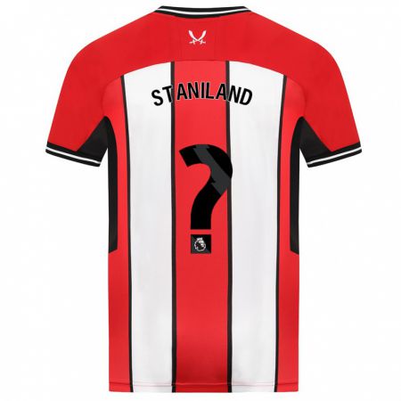 Kandiny Herren Charlie Staniland #0 Rot Heimtrikot Trikot 2023/24 T-Shirt