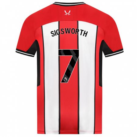 Kandiny Herren Jess Sigsworth #7 Rot Heimtrikot Trikot 2023/24 T-Shirt