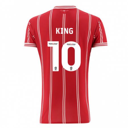 Kandiny Herren Andy King #10 Rot Heimtrikot Trikot 2023/24 T-Shirt