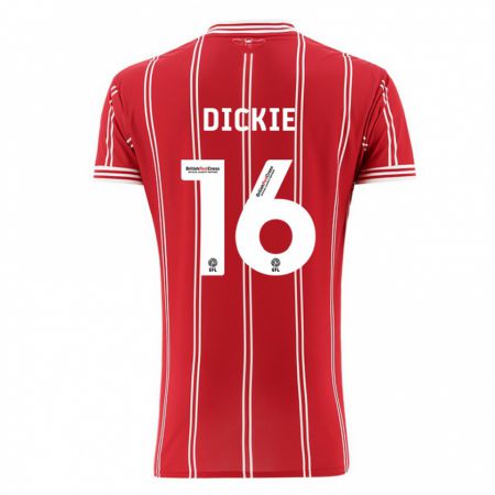 Kandiny Herren Rob Dickie #16 Rot Heimtrikot Trikot 2023/24 T-Shirt