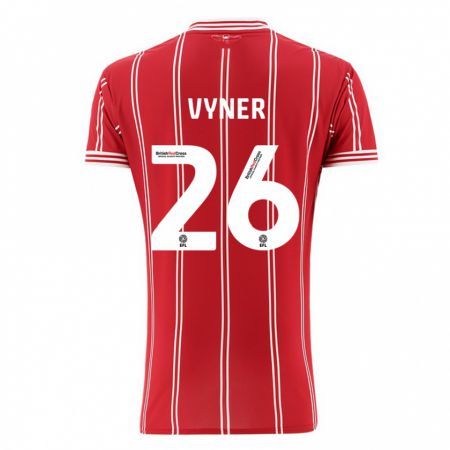 Kandiny Herren Zak Vyner #26 Rot Heimtrikot Trikot 2023/24 T-Shirt