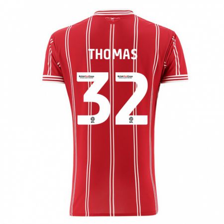 Kandiny Herren Lewis Thomas #32 Rot Heimtrikot Trikot 2023/24 T-Shirt