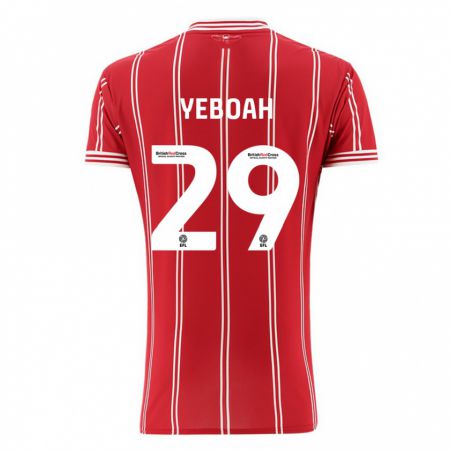 Kandiny Herren Ephraim Yeboah #29 Rot Heimtrikot Trikot 2023/24 T-Shirt
