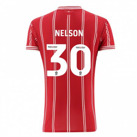 Kandiny Herren Raekwon Nelson #30 Rot Heimtrikot Trikot 2023/24 T-Shirt