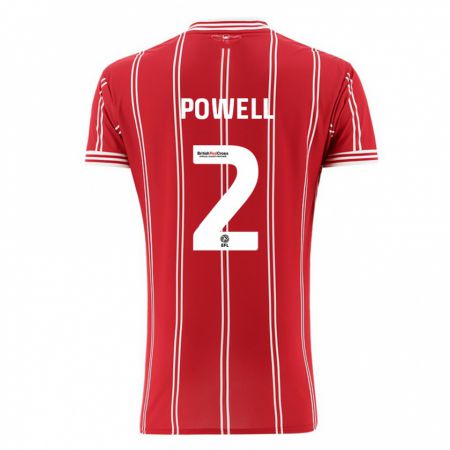 Kandiny Herren Ella Powell #2 Rot Heimtrikot Trikot 2023/24 T-Shirt