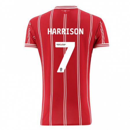 Kandiny Herren Abi Harrison #7 Rot Heimtrikot Trikot 2023/24 T-Shirt