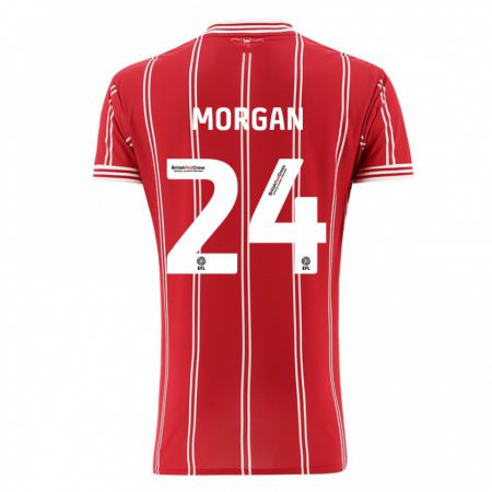 Kandiny Herren Ffion Morgan #24 Rot Heimtrikot Trikot 2023/24 T-Shirt