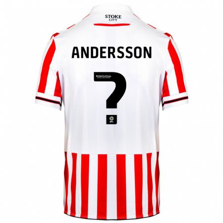 Kandiny Herren Edwin Andersson #0 Rot-Weiss Heimtrikot Trikot 2023/24 T-Shirt