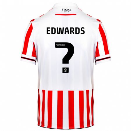 Kandiny Herren Charlie Edwards #0 Rot-Weiss Heimtrikot Trikot 2023/24 T-Shirt