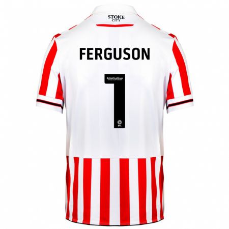 Kandiny Herren Georgie Ferguson #1 Rot-Weiss Heimtrikot Trikot 2023/24 T-Shirt