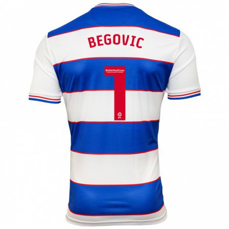 Kandiny Herren Asmir Begovic #1 Weiß Blau Heimtrikot Trikot 2023/24 T-Shirt