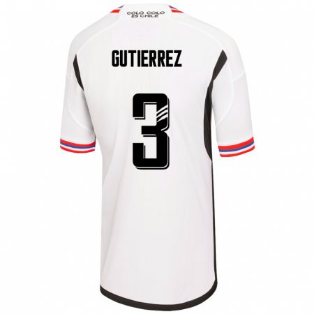 Kandiny Herren Daniel Gutiérrez #3 Weiß Heimtrikot Trikot 2023/24 T-Shirt