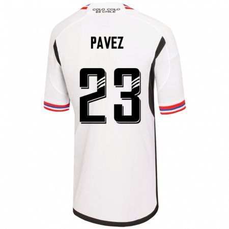 Kandiny Herren Esteban Pavez #23 Weiß Heimtrikot Trikot 2023/24 T-Shirt