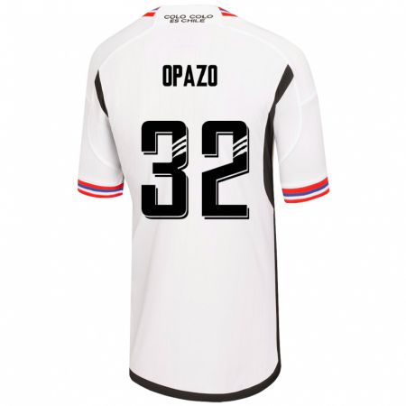 Kandiny Herren Óscar Opazo #32 Weiß Heimtrikot Trikot 2023/24 T-Shirt