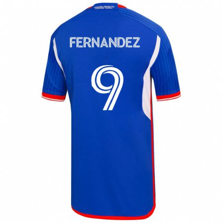 Kandiny Herren Leandro Fernández #9 Blau Heimtrikot Trikot 2023/24 T-Shirt