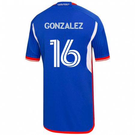 Kandiny Herren Monserratt González #16 Blau Heimtrikot Trikot 2023/24 T-Shirt