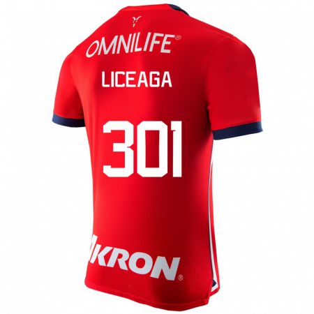 Kandiny Herren Juan Liceaga #301 Rot Heimtrikot Trikot 2023/24 T-Shirt