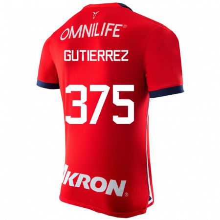 Kandiny Herren Gerson Gutiérrez #375 Rot Heimtrikot Trikot 2023/24 T-Shirt